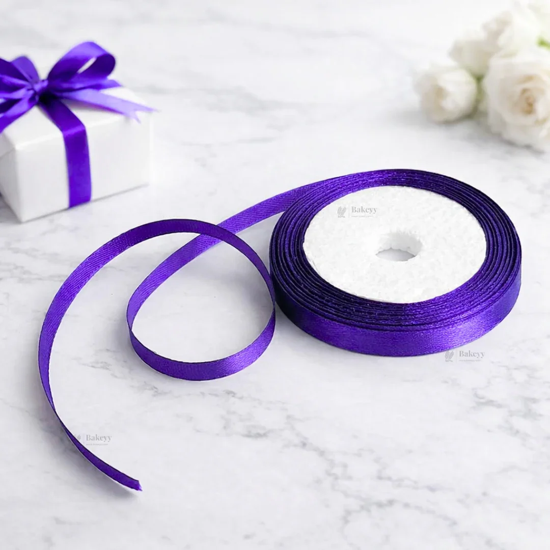 1/4 Inch Satin Ribbon Roll | Premium Decorative Gift Wrapping Ribbon for Packaging | 6.5 Meter Length Per Roll | Pack of 19 - Image 6