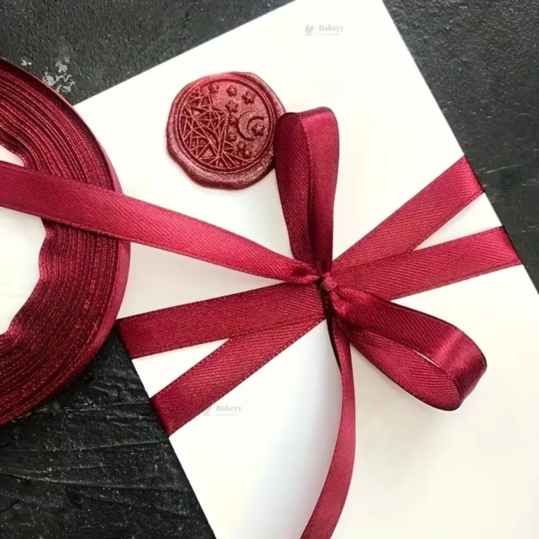 1/2 Inch Satin Ribbon Roll | Premium Decorative Gift Wrapping Ribbon for Packaging, Hampers & Crafts | 7.5 Meter Length Per Roll | Pack of 10 - Image 5