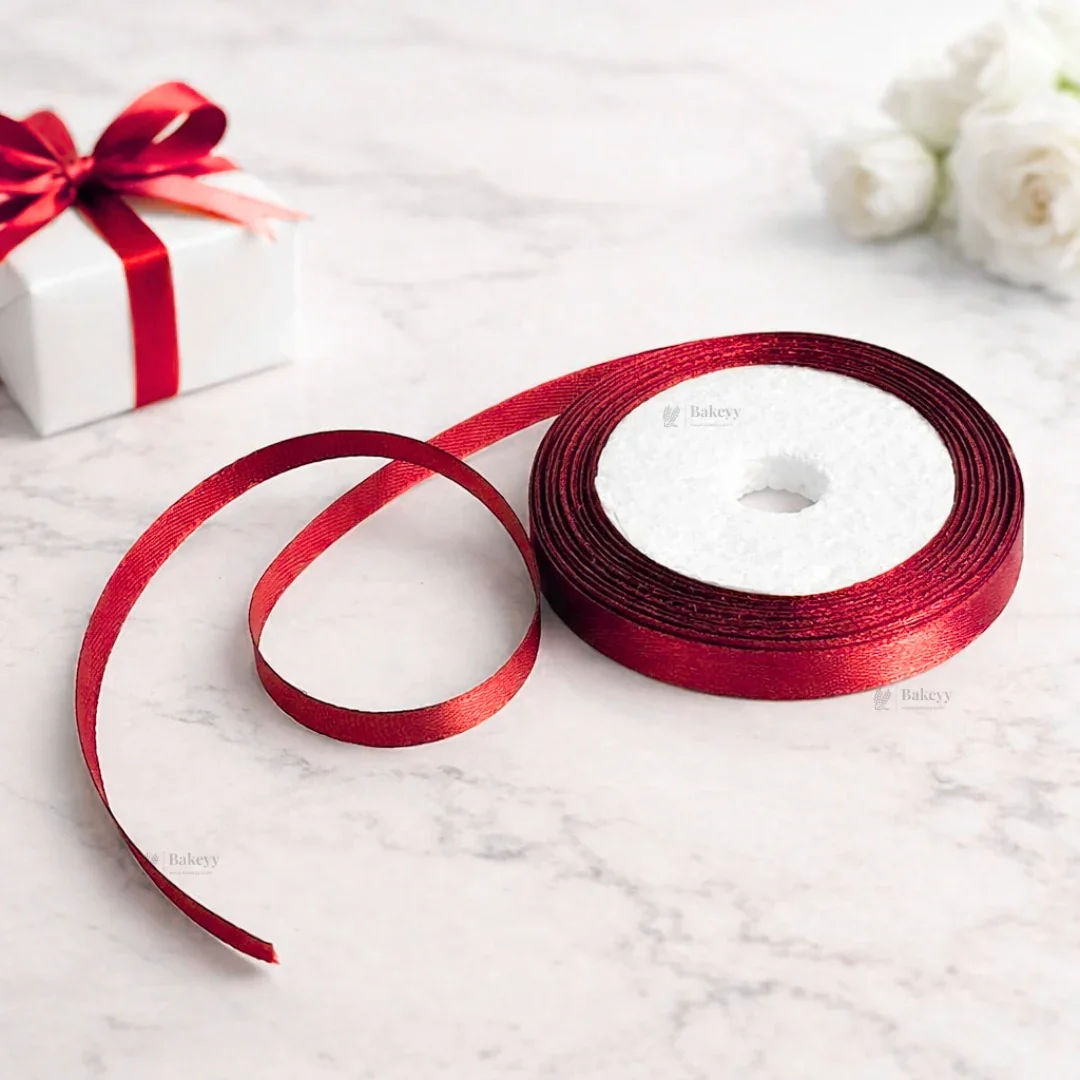 1/4 Inch Satin Ribbon Roll | Premium Decorative Gift Wrapping Ribbon for Packaging | 6.5 Meter Length Per Roll | Pack of 19 - Image 17