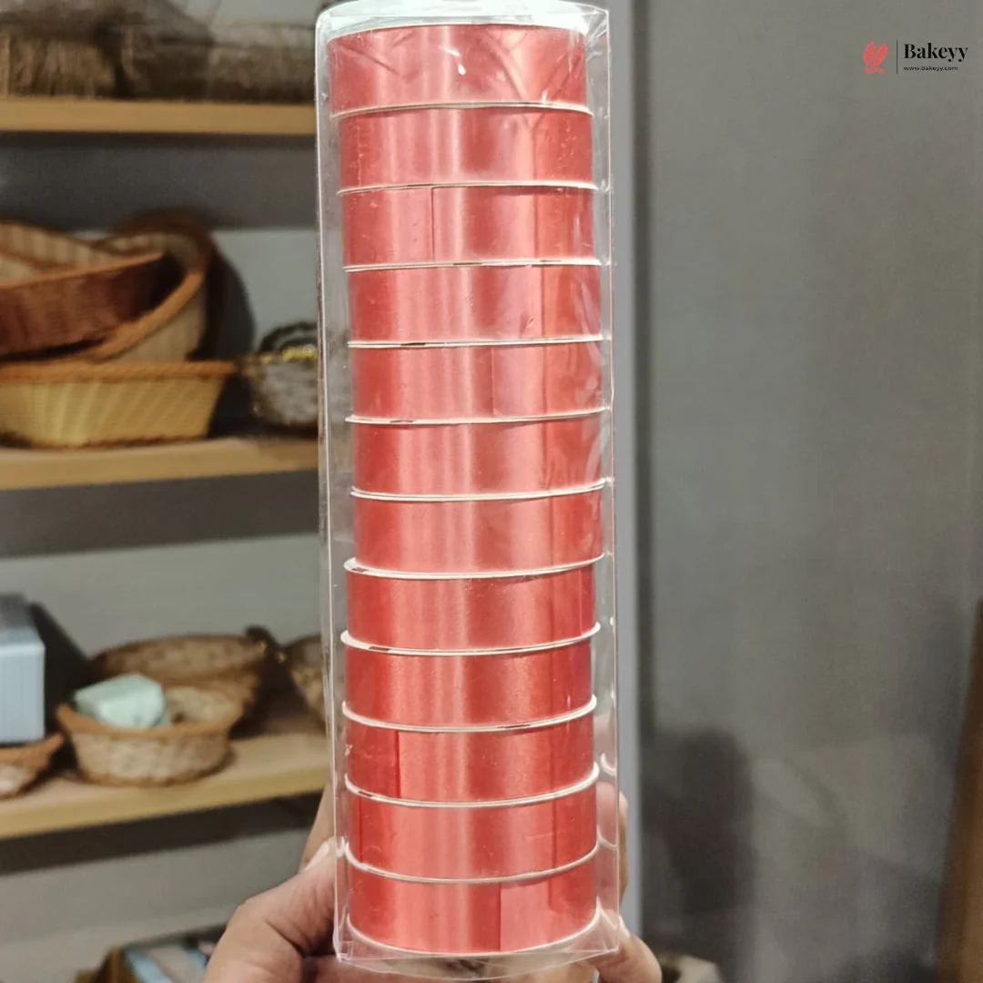 1.8 cm x 10 M Satin Finish Curling Ribbon Roll | Decoration Ribbon Roll | Pack of 12 - Image 11