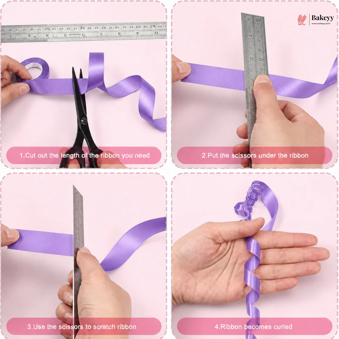 1.8 cm x 10 M Satin Finish Curling Ribbon Roll | Decoration Ribbon Roll | Pack of 12 - Image 3
