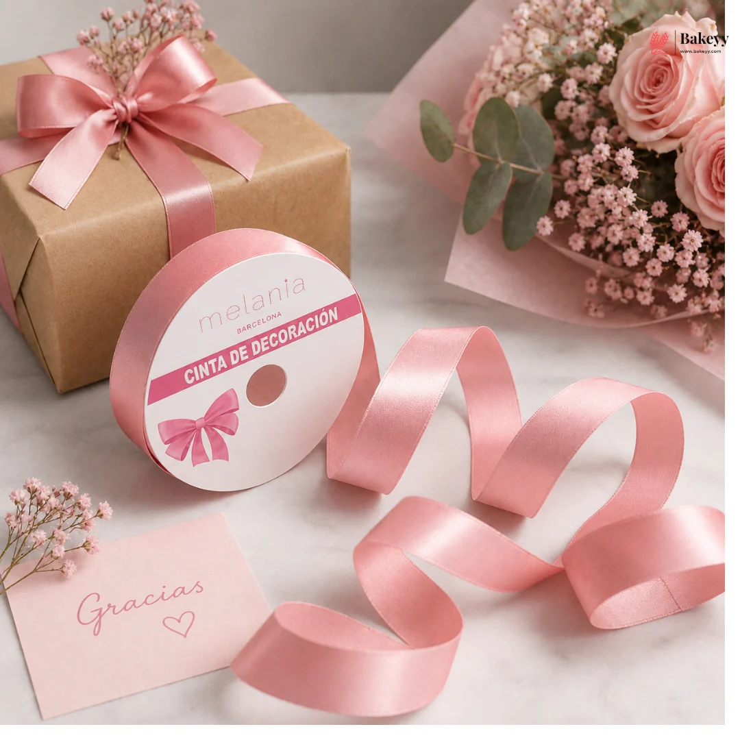 1.8 cm x 10 M Satin Finish Curling Ribbon Roll | Decoration Ribbon Roll | Pack of 12 - Image 4