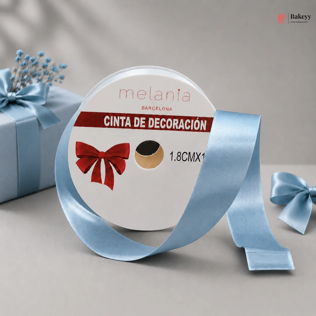 1.8 cm x 10 M Satin Finish Curling Ribbon Roll | Decoration Ribbon Roll | Pack of 12 - Image 8