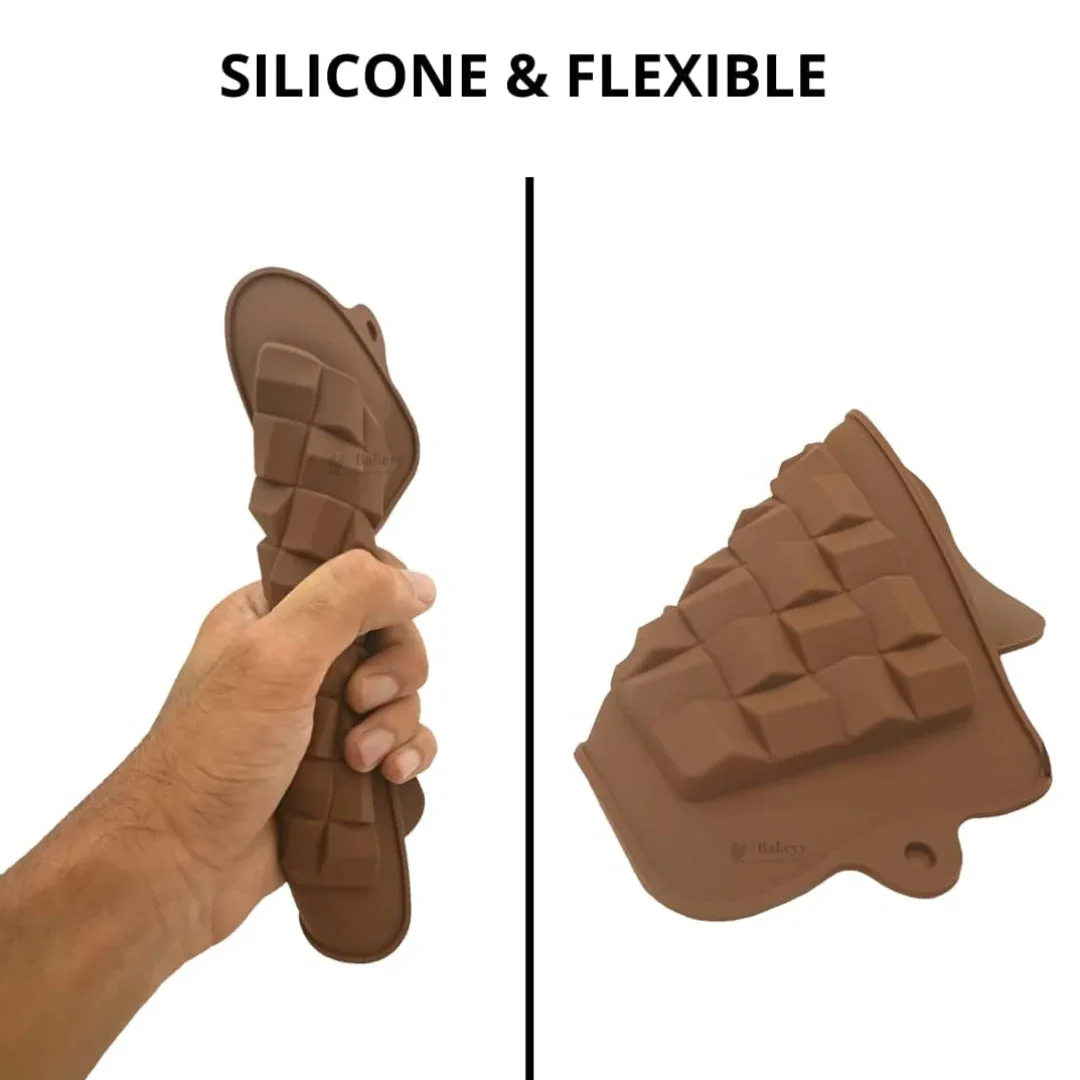 1 Cavity | Chunky Square Grid Chocolate Bar Silicone Mould | Pack of 1 - Image 3