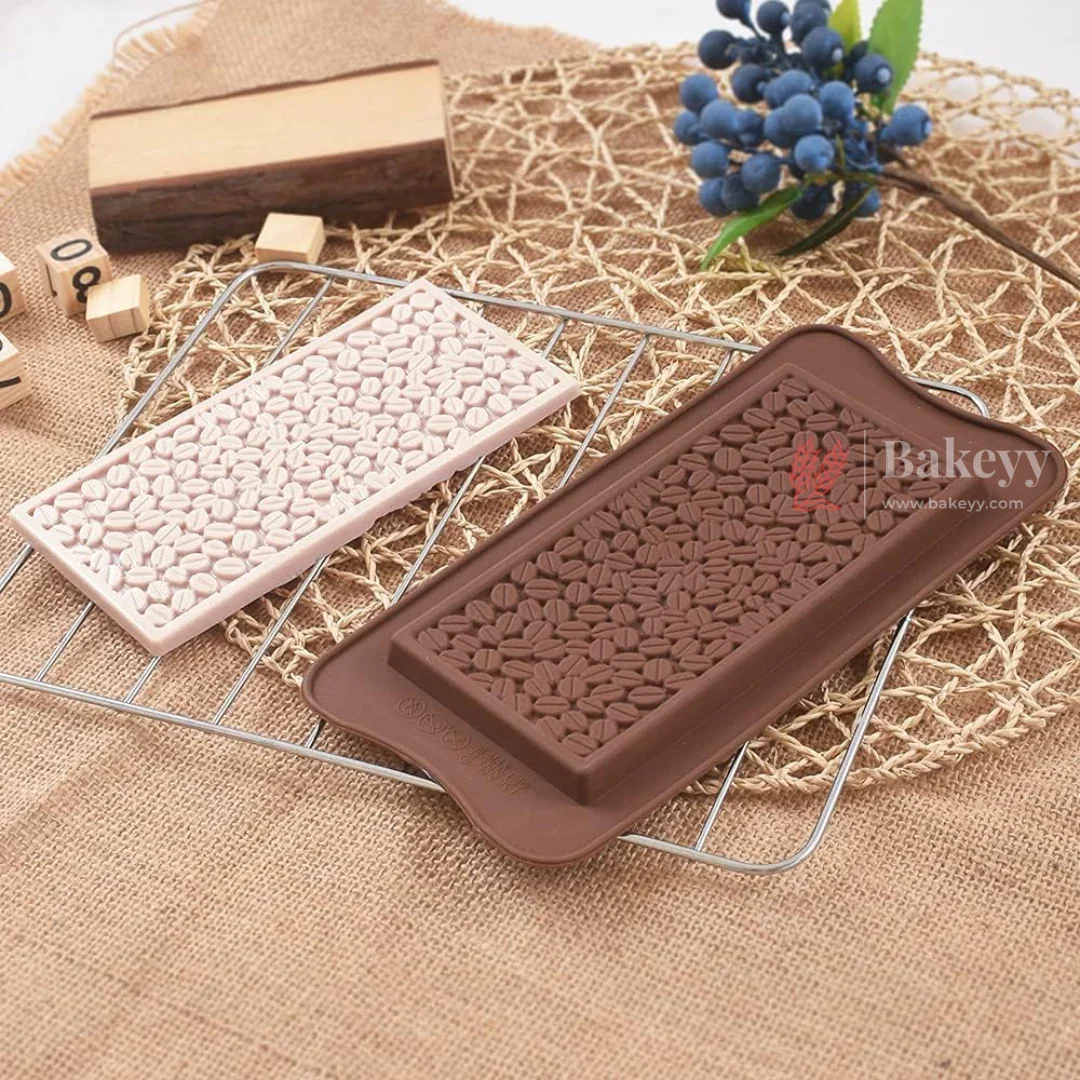 1 Cavity | Coffee Bean Design Silicone Bar Chocolate Mould | Pack of 1 - Image 4