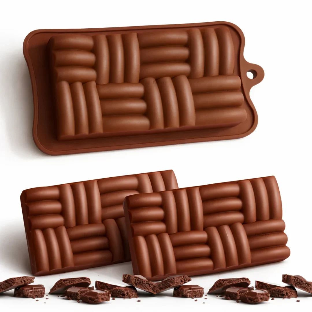 1 Cavity | Woven Chocolate Bar Silicone Mould | Pack of 1 - Image 3
