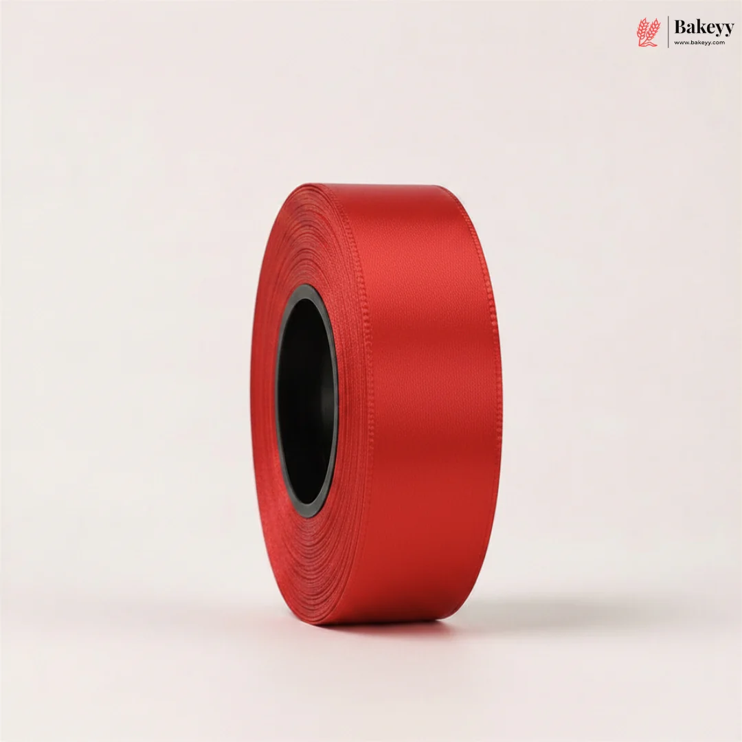 1 inch | Satin Ribbon Roll – Decorative Ribbon for Gift Wrapping & Crafts| Pack of 1 - Image 5