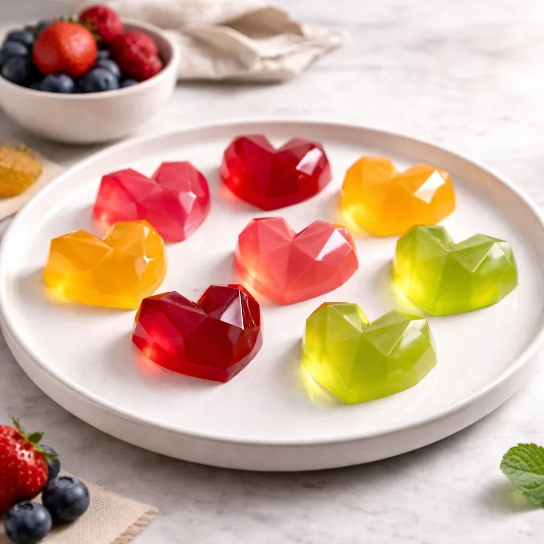 10 Cavity Geometric Heart Silicone Chocolate Mould | Mini Dessert & Chocolate Mold | Pack of 1 - Image 3