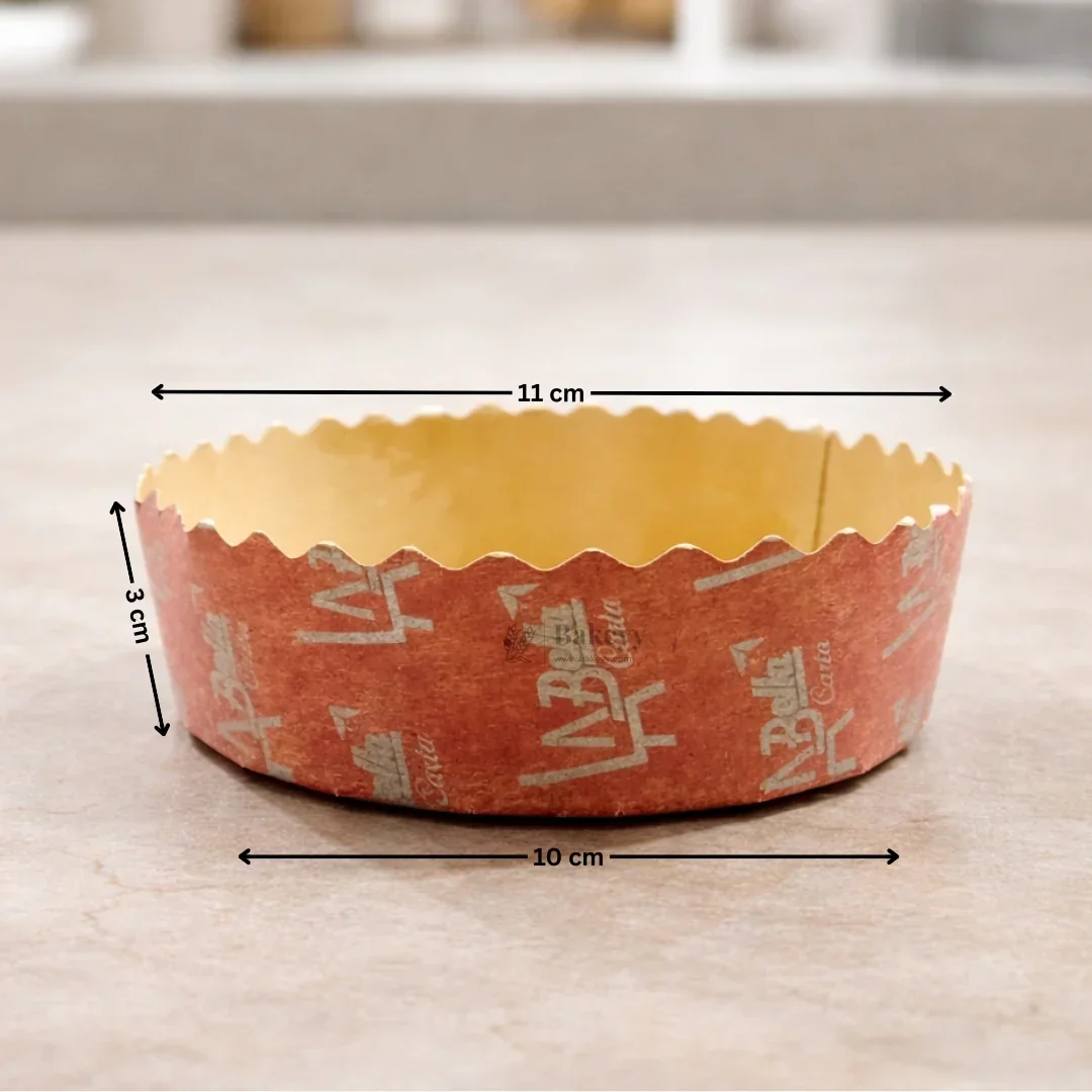 100 grams | Round Bake N Serve Mould | Paper Baking Mould | Food-Grade | Pack of 50 - Image 3