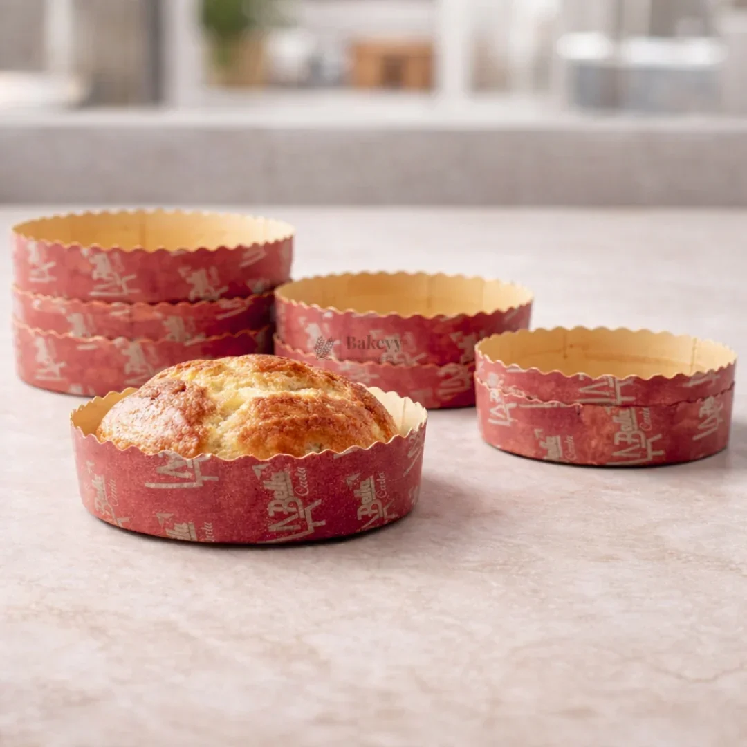 100 grams | Round Bake N Serve Mould | Paper Baking Mould | Food-Grade | Pack of 50 - Image 4