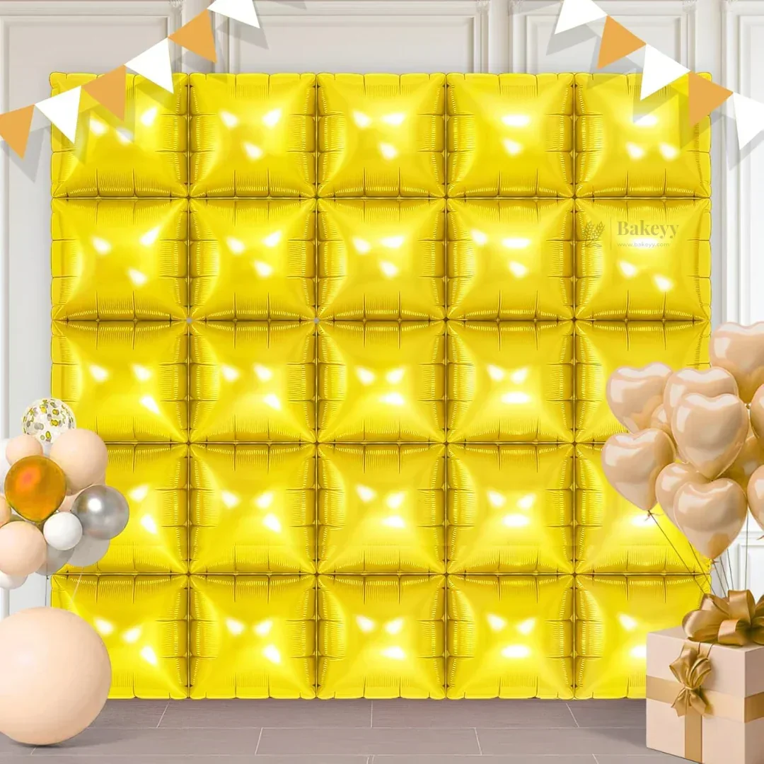 10 Pcs Foil Balloon Backdrop | Metallic Square Wall Decoration for Birthday & Party Décor | Pack of 1 - Image 5