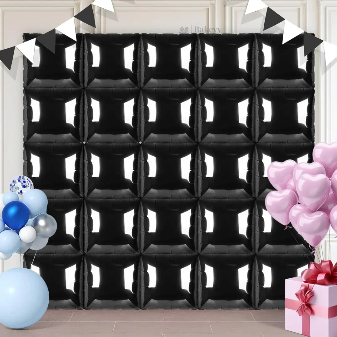10 Pcs Foil Balloon Backdrop | Metallic Square Wall Decoration for Birthday & Party Décor | Pack of 1 - Image 6