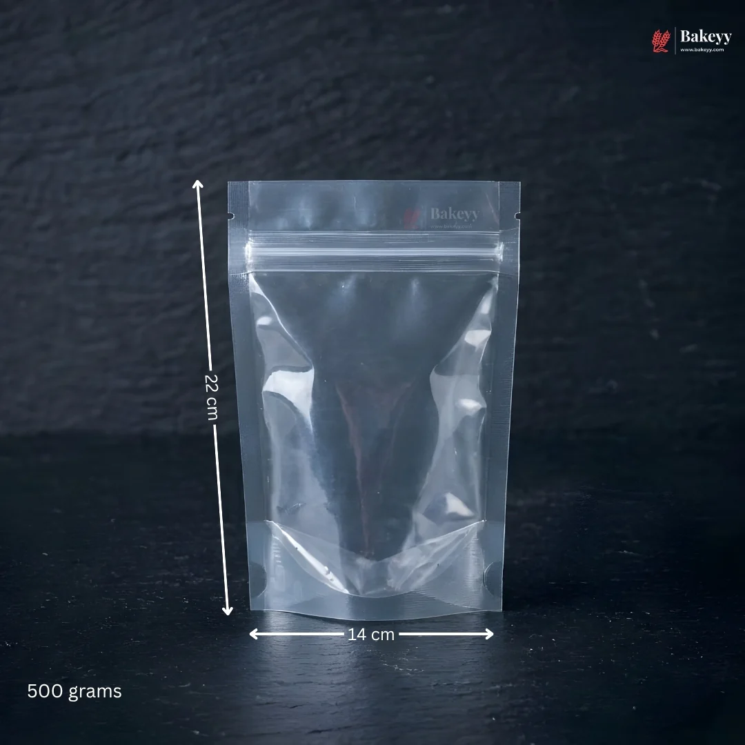 100 GSM Clear Stand-up Ziplock Pouch | Zip Lock Standing Pouch | Pack of 100 - Image 10