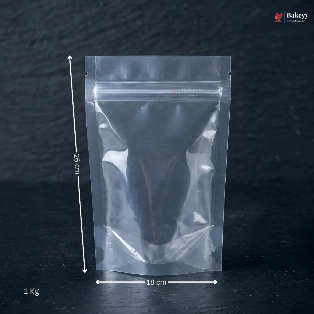 100 GSM Clear Stand-up Ziplock Pouch | Zip Lock Standing Pouch | Pack of 100 - Image 11