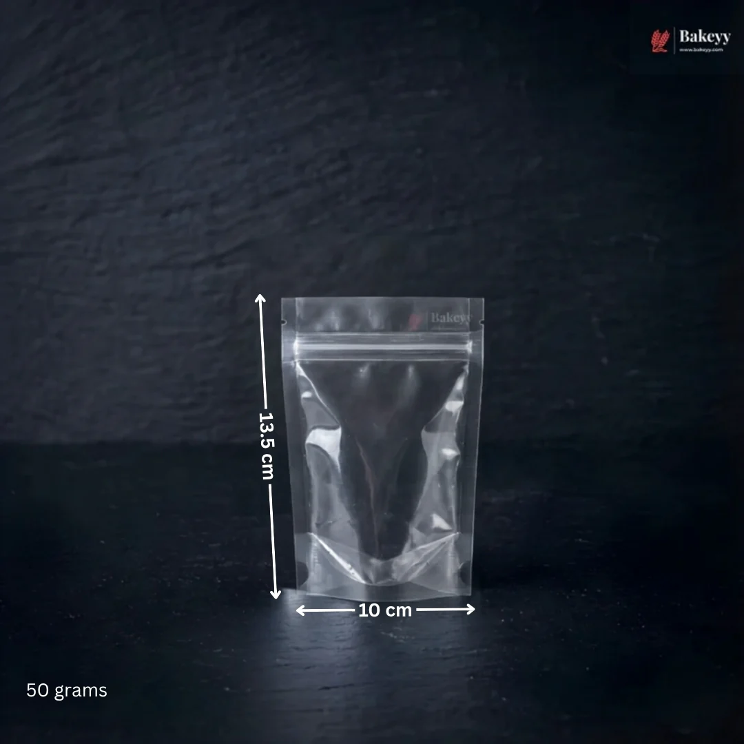 100 GSM Clear Stand-up Ziplock Pouch | Zip Lock Standing Pouch | Pack of 100 - Image 6