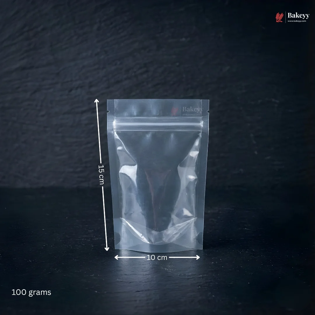 100 GSM Clear Stand-up Ziplock Pouch | Zip Lock Standing Pouch | Pack of 100 - Image 7