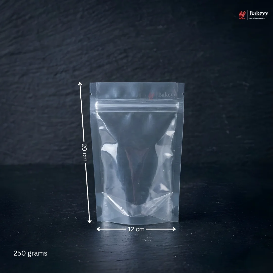 100 GSM Clear Stand-up Ziplock Pouch | Zip Lock Standing Pouch | Pack of 100 - Image 8