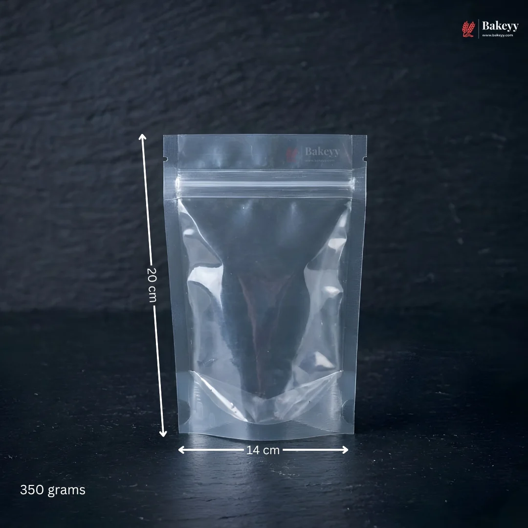 100 GSM Clear Stand-up Ziplock Pouch | Zip Lock Standing Pouch | Pack of 100 - Image 9