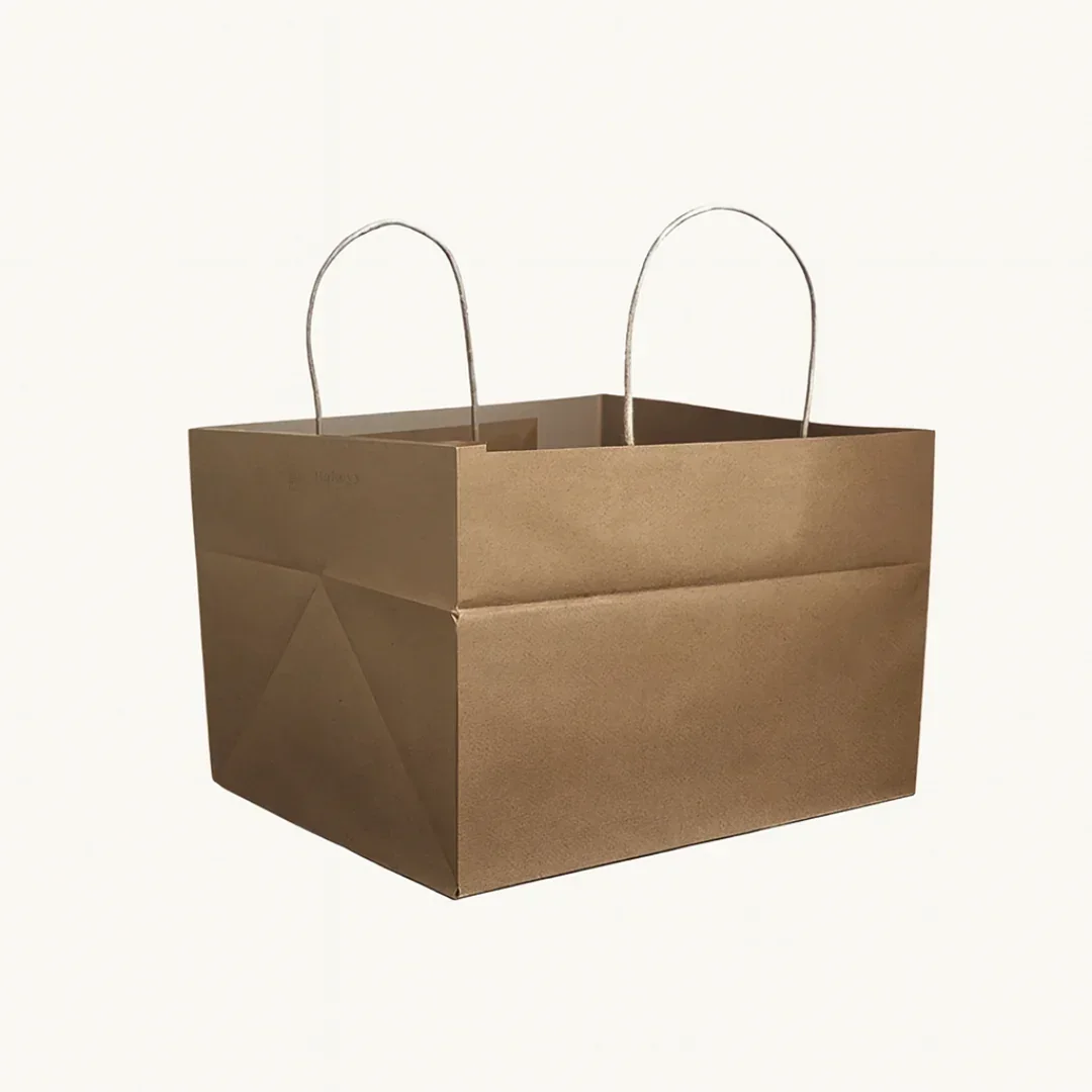 Paper Cake Bag | White / Kraft | Carry Bag for Sweets, Chocolates, Gifts | Multi-Size Bakery Bag | Pack of 50 - Image 16