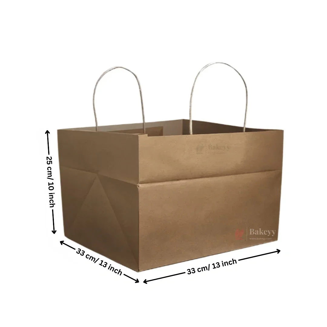 Paper Cake Bag | White / Kraft | Carry Bag for Sweets, Chocolates, Gifts | Multi-Size Bakery Bag | Pack of 50 - Image 17