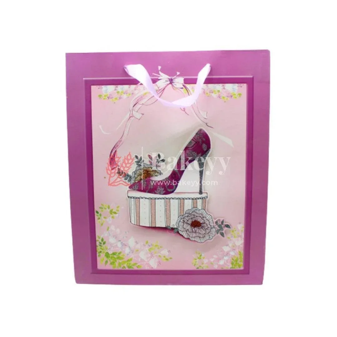 10x12 | Purple Heels Decorative Paper Bag | Gift Bag | Pack of 10 - Image 3