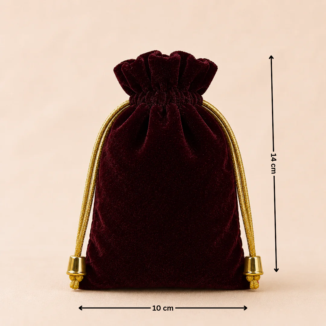 Soft Velvet Potli Bags | Velvet Drawstring Potli Bag | Luxurious Gift & Storage Pouch | Pack of 10 - Image 14