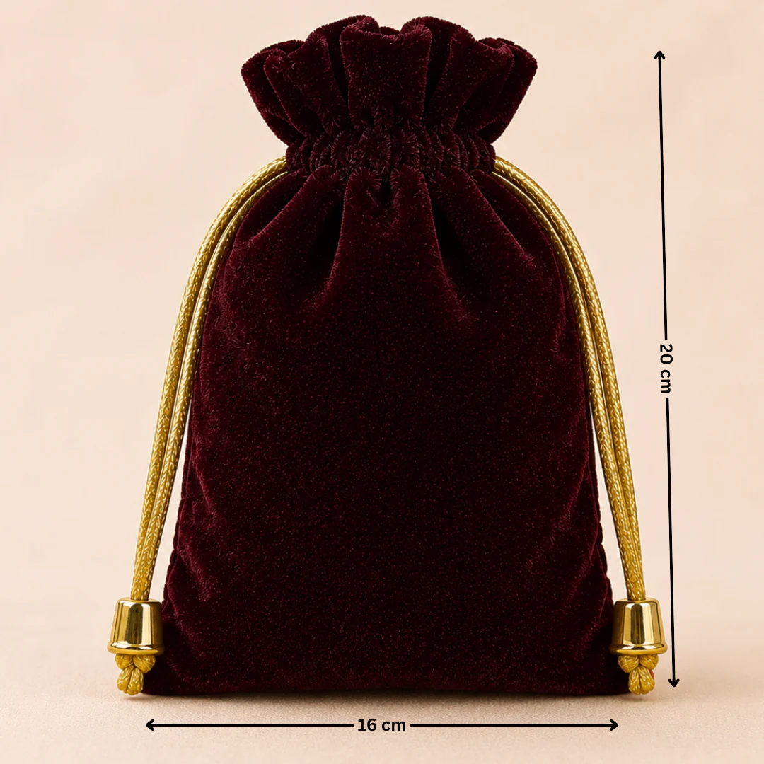 Soft Velvet Potli Bags | Velvet Drawstring Potli Bag | Luxurious Gift & Storage Pouch | Pack of 10 - Image 16