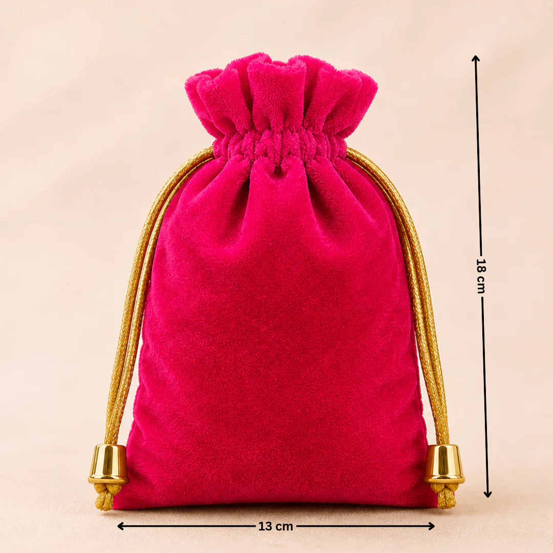 Soft Velvet Potli Bags | Velvet Drawstring Potli Bag | Luxurious Gift & Storage Pouch | Pack of 10 - Image 21
