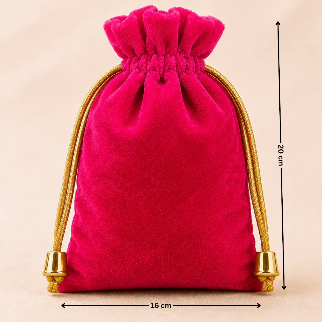 Soft Velvet Potli Bags | Velvet Drawstring Potli Bag | Luxurious Gift & Storage Pouch | Pack of 10 - Image 22