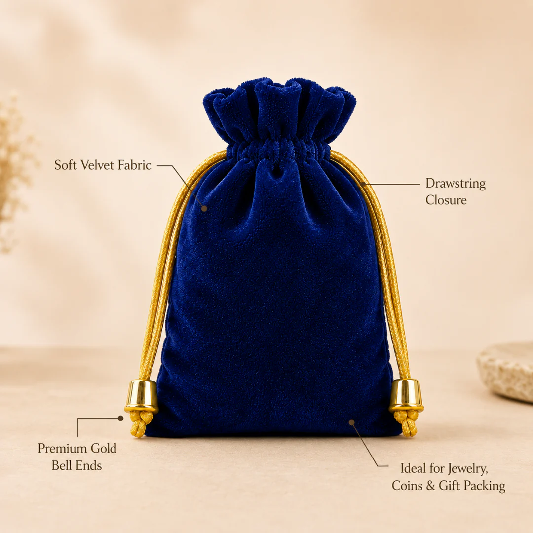Soft Velvet Potli Bags | Velvet Drawstring Potli Bag | Luxurious Gift & Storage Pouch | Pack of 10 - Image 26