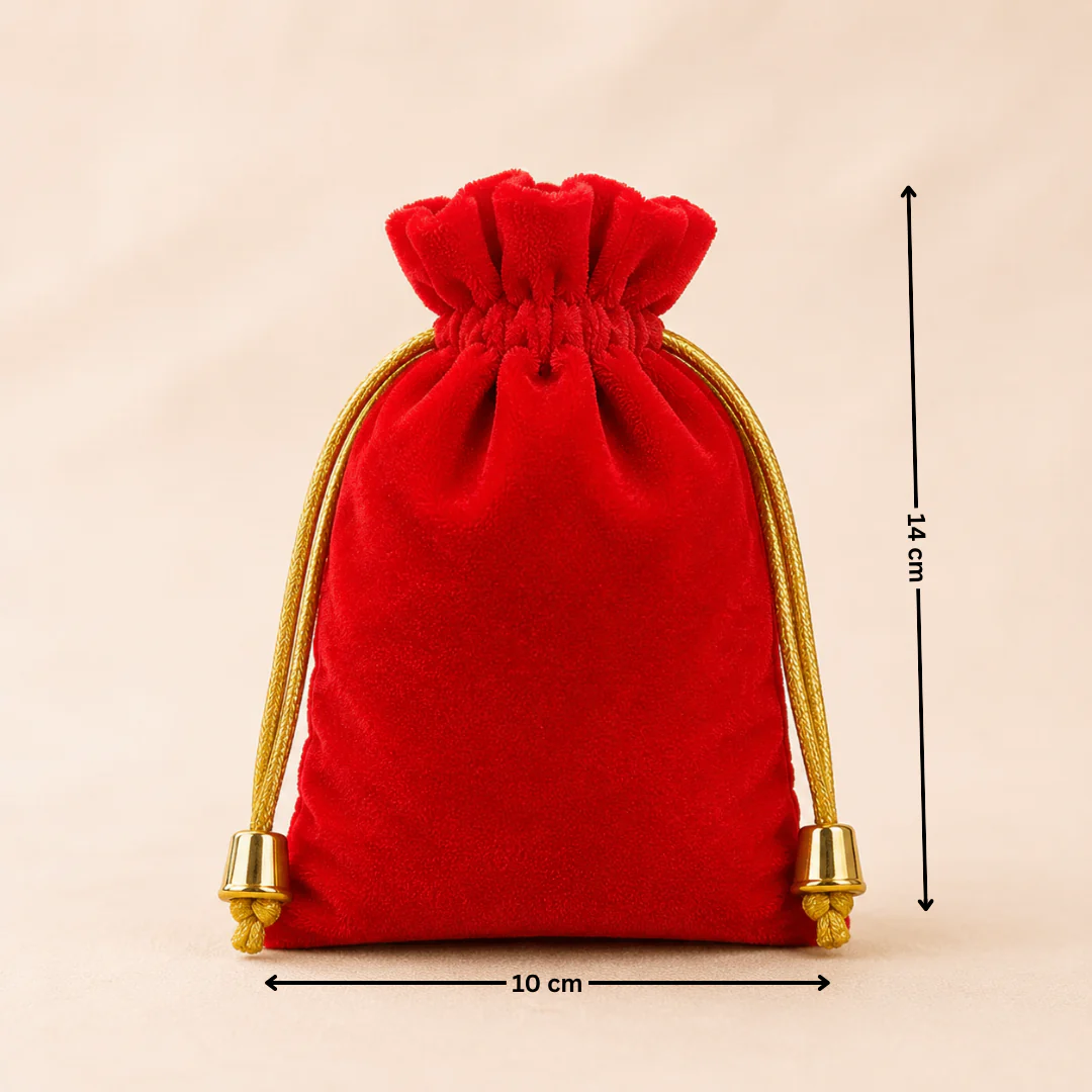 Soft Velvet Potli Bags | Velvet Drawstring Potli Bag | Luxurious Gift & Storage Pouch | Pack of 10 - Image 5