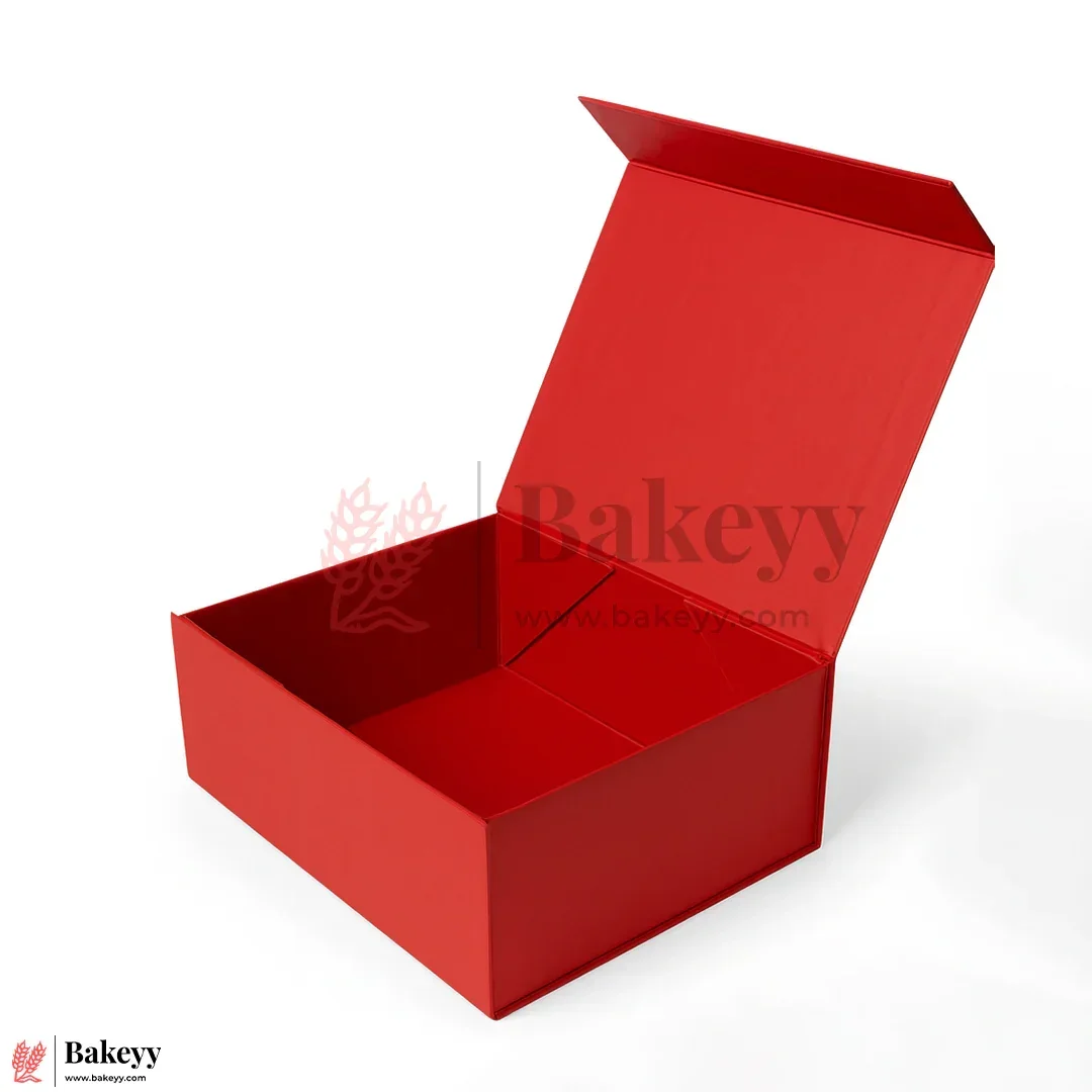 Premium Red Color Collapsible Magnetic Lid Gift Box | Pack of 1 - Image 3