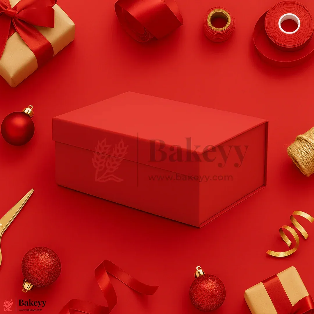 Premium Red Color Collapsible Magnetic Lid Gift Box | Pack of 1 - Image 6