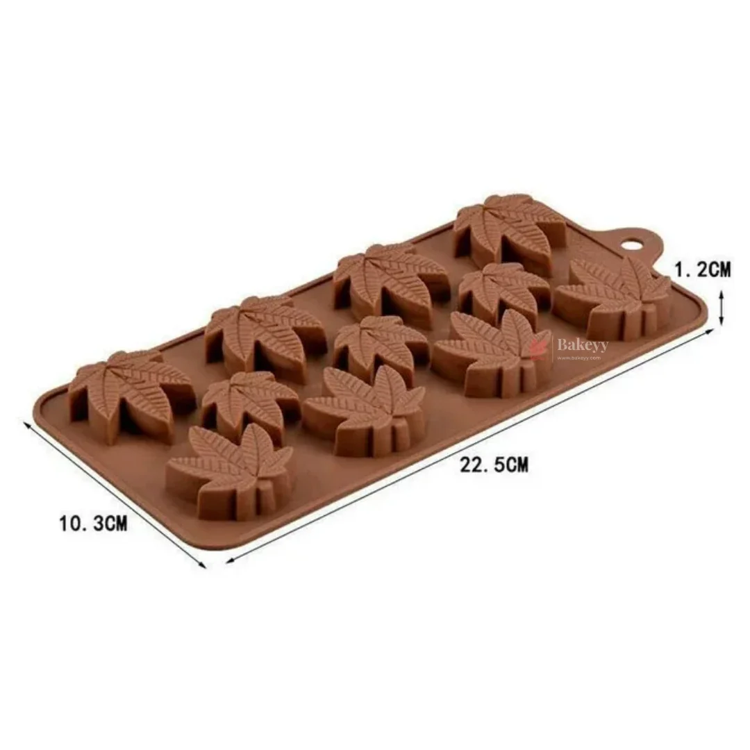 11 Cavity | Maple Leaf Design Silicone Chocolate Mould | Pack of 1 - Image 2