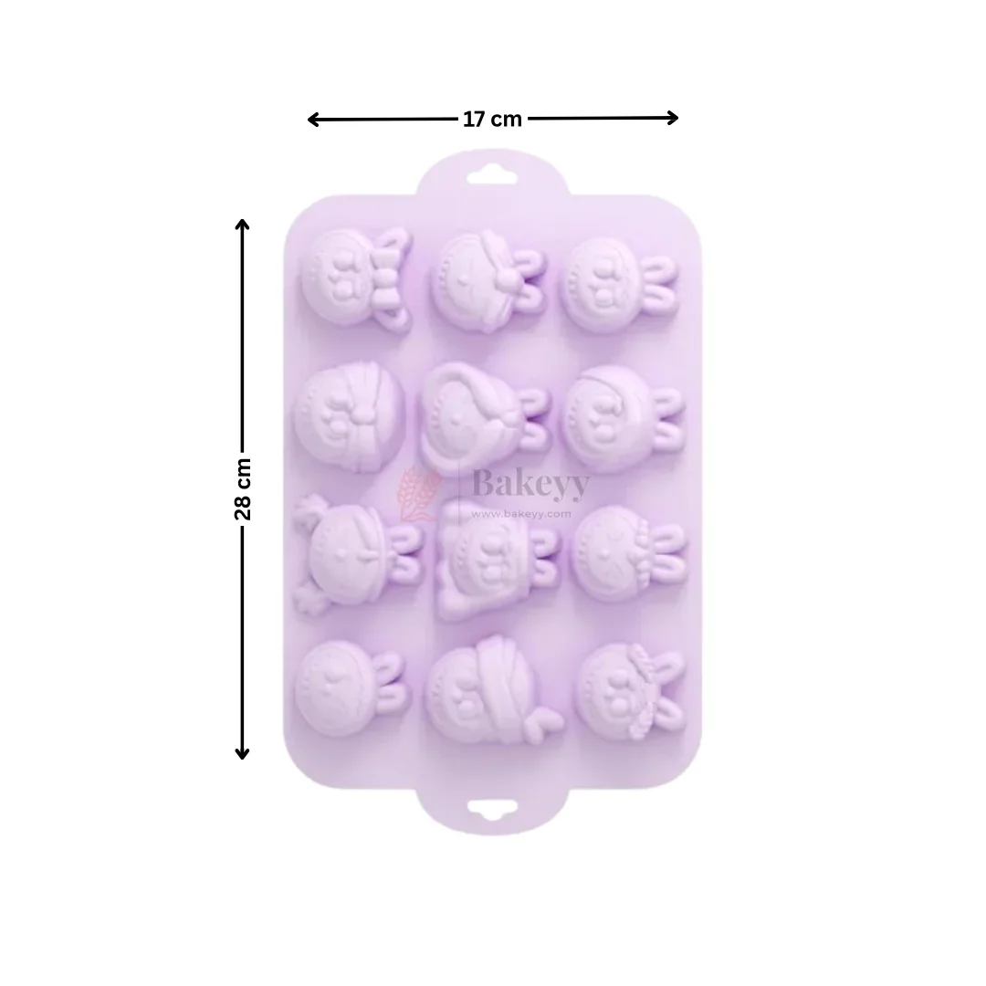 12 Cavity Labubu Character Silicone Chocolate Mould | Pack of 1 - Image 2
