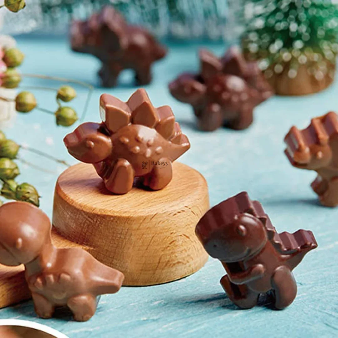 12-Cavity | Dinosaur Shape Silicone Chocolate Mold | Non-Stick Baking & Candy Making Tray | 1 Piece - Image 3