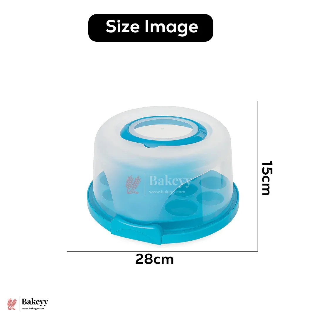 13 Cavity Round Cupcake Carrier with Lock Lid – Ideal for Gifting, Travel & Storage - Image 3