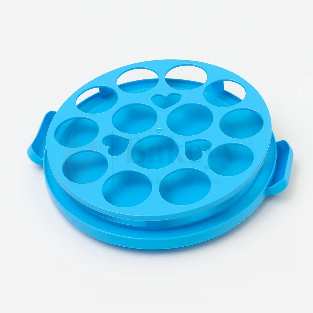 13 Cavity Round Cupcake Carrier with Lock Lid – Ideal for Gifting, Travel & Storage - Image 7