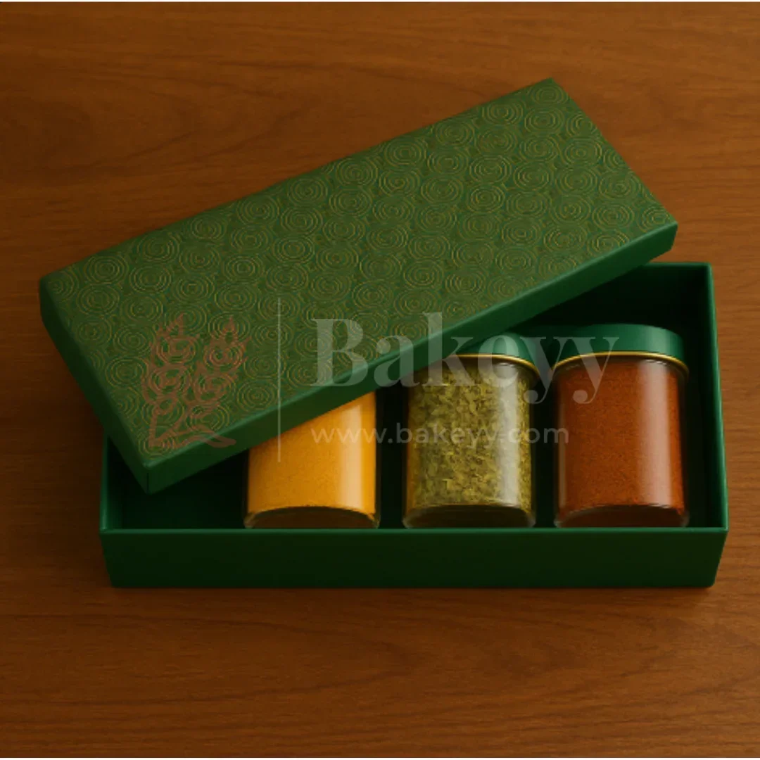 13x6x4 Inch | Rigid Rectangle Shaped Gift Box | Hamper Box | Green | 1 Piece - Image 5