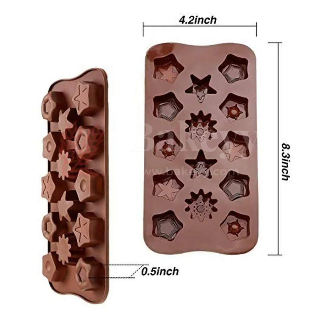 14-Cavity | Star Shapes Silicone Chocolate Mold | Non-Stick Baking & Candy Making Tray | 1 Piece - Image 2