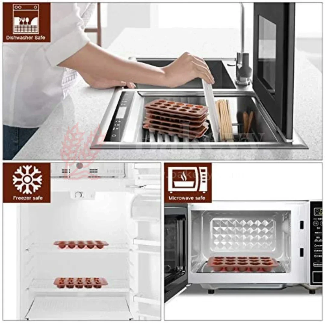 14-Cavity | Star Shapes Silicone Chocolate Mold | Non-Stick Baking & Candy Making Tray | 1 Piece - Image 4