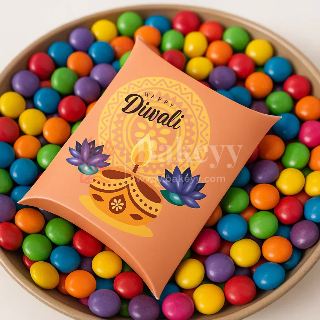 14x11 cm | Premium Diwali Pillow chocolate box | Pack of 10 - Image 3