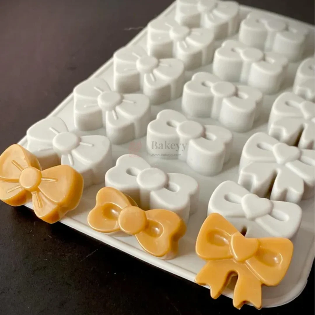 15 Cavity Bow Design Silicone Chocolate Mould | Pack of 1 - Image 3