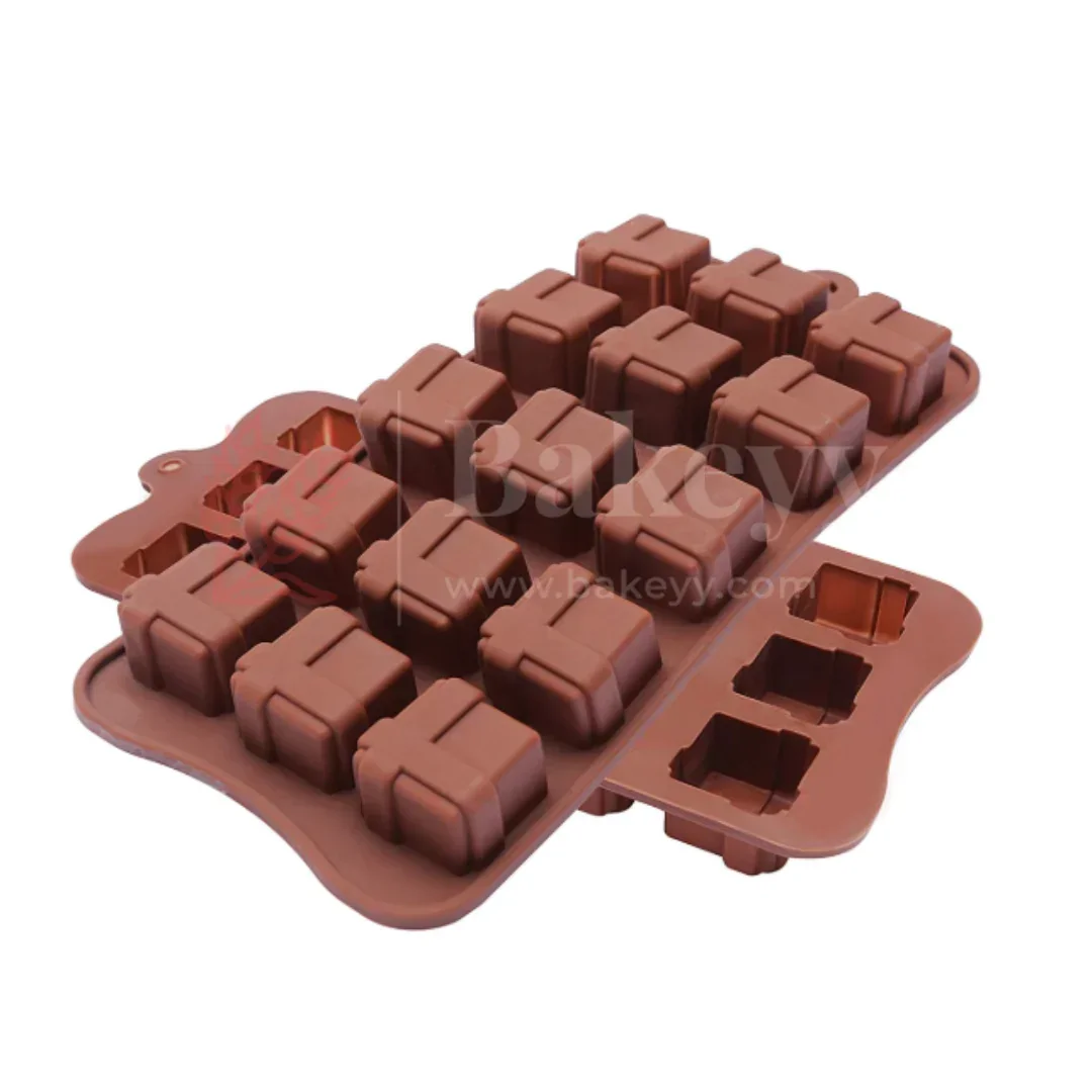 15-Cavity | Gift Box Silicone Chocolate Mold | Non-Stick Baking & Candy Making Tray | 1 Piece - Image 3