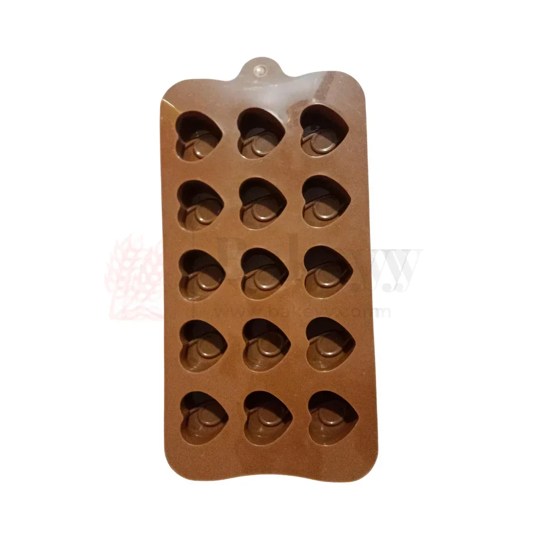 15-Cavity | Heart Swirl Silicone Chocolate Mould | Non-Stick Baking & Candy Making Tray | 1 Piece - Image 5
