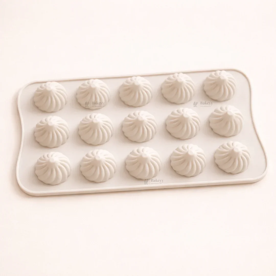 15 Cavity | Modak Shape Silicone Chocolate Mould | Pack of 1 - Image 5