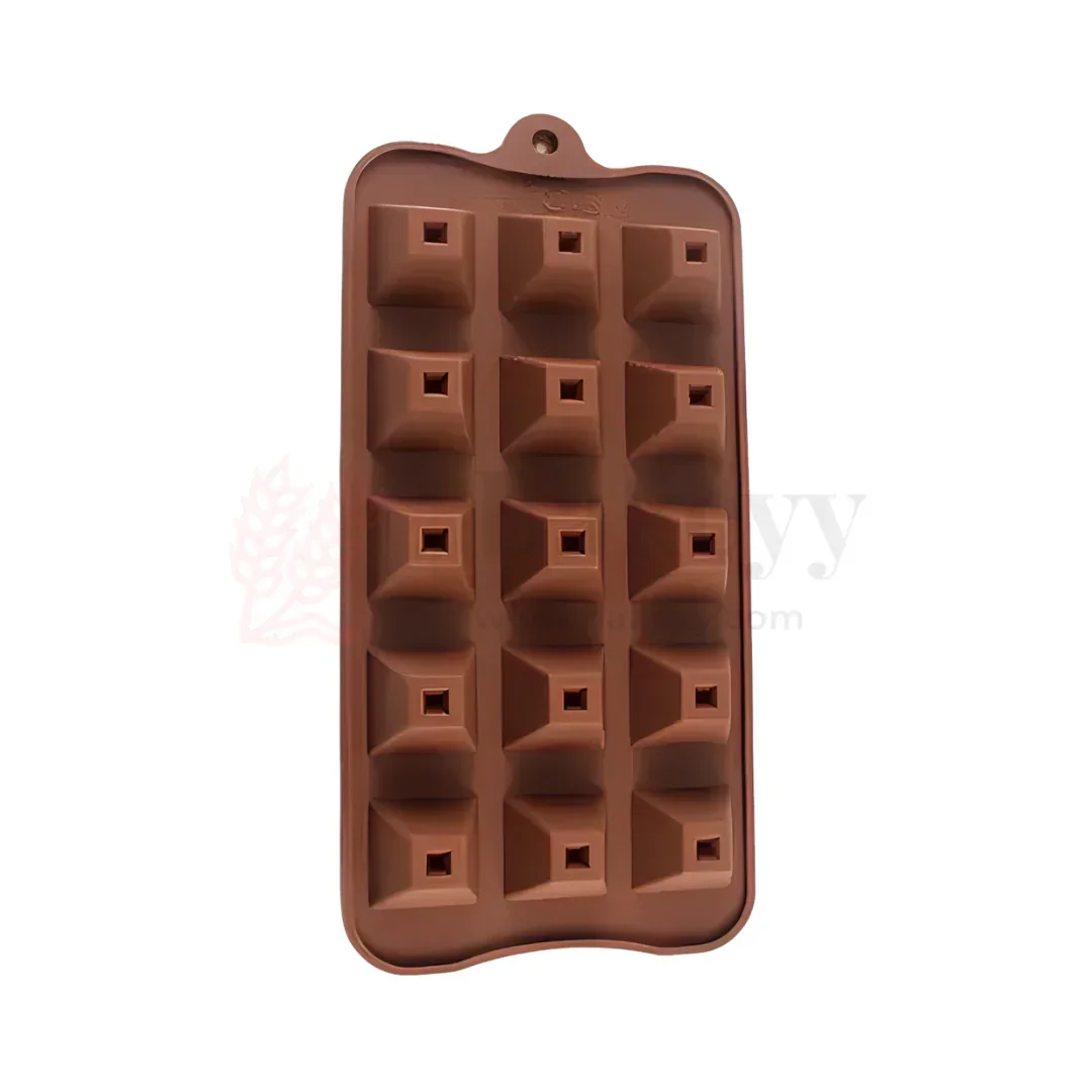 15-Cavity | Pyramid Shape Silicone Chocolate Mould | Non-Stick Baking & Candy Making Tray | 1 Piece - Image 3