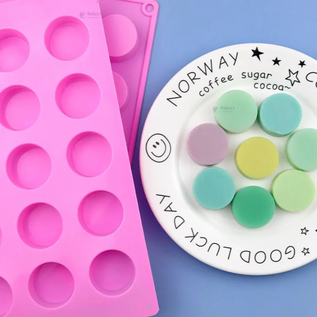 15 Cavity Round Disc Silicone Mould | Mini Dessert & Chocolate Mold | Pack of 1 - Image 5