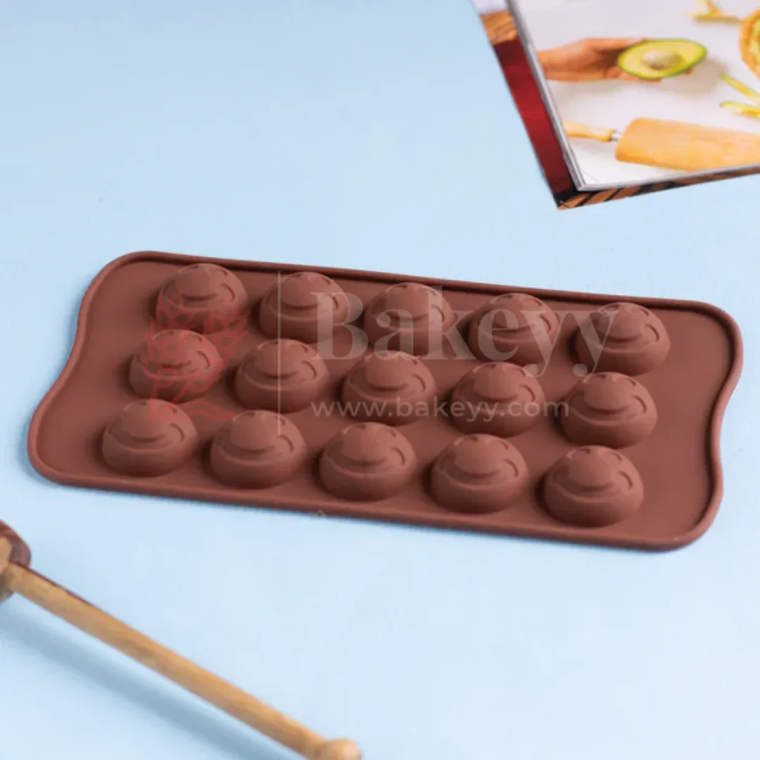 15-Cavity | Smiley Face Shaped Silicone Chocolate Mould | Non-Stick Baking & Candy Making Tray | 1 Piece - Image 4