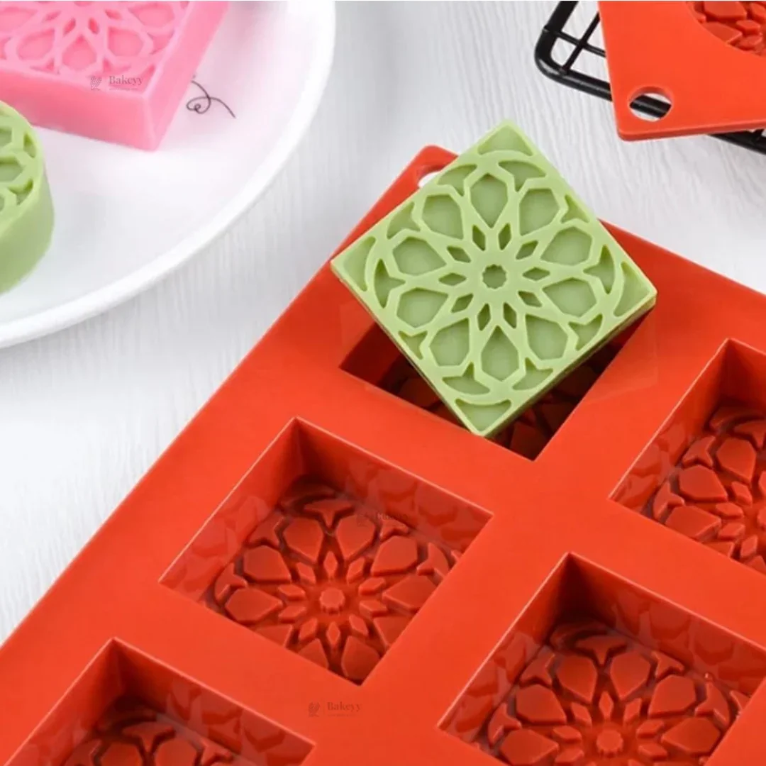 15 Cavity Square Floral Silicone Mould | Mini Dessert & Chocolate Mold | Pack of 1 - Image 5